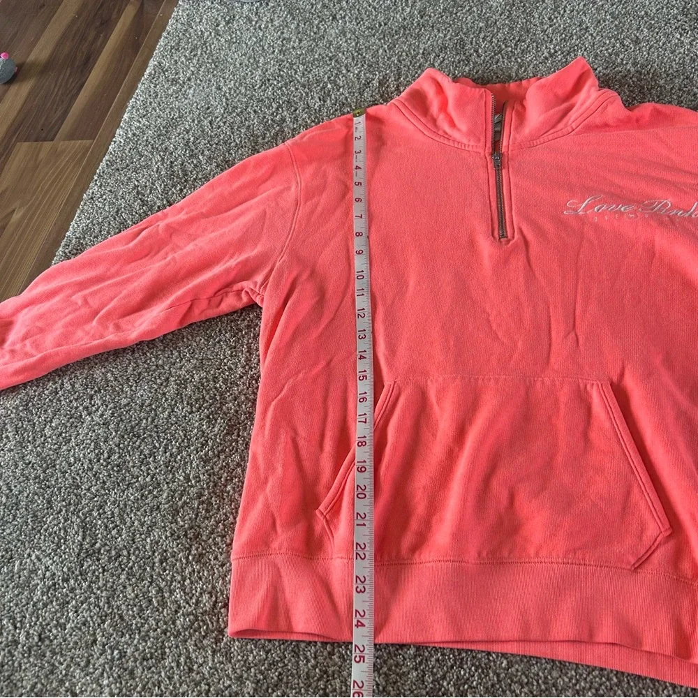 [PINK] Quarter Zip Embroidered Pullover